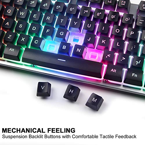 SADES Gaming Keyboard and Mouse Combo,Wired LED Rainbow Backlit Gaming Keyboard,104 Keys USB Ergonomic Gaming Keyboard,Gaming Mouse with 4 Adjustable DPI for Gaming for PC/Laptop/Windows