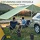 Auto Seite markise Auto Zelt Camping Sonnendach Heckklappenzelt mit UV Schutz,Auto Dachzelt, mit 2 tragfähigen Wassersäcken,wasserdichte Auto Markise Sonnenunterkunft(Militärgrün, 440 * 200cm)