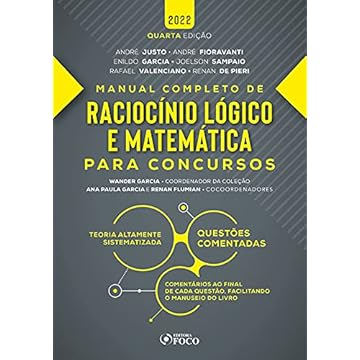 Capa do livro RACIOCÍNIO LÓGICO E MATEMÁTICA PARA CONCURSOS - MANUAL COMPLETO - 4ª ED - 2022