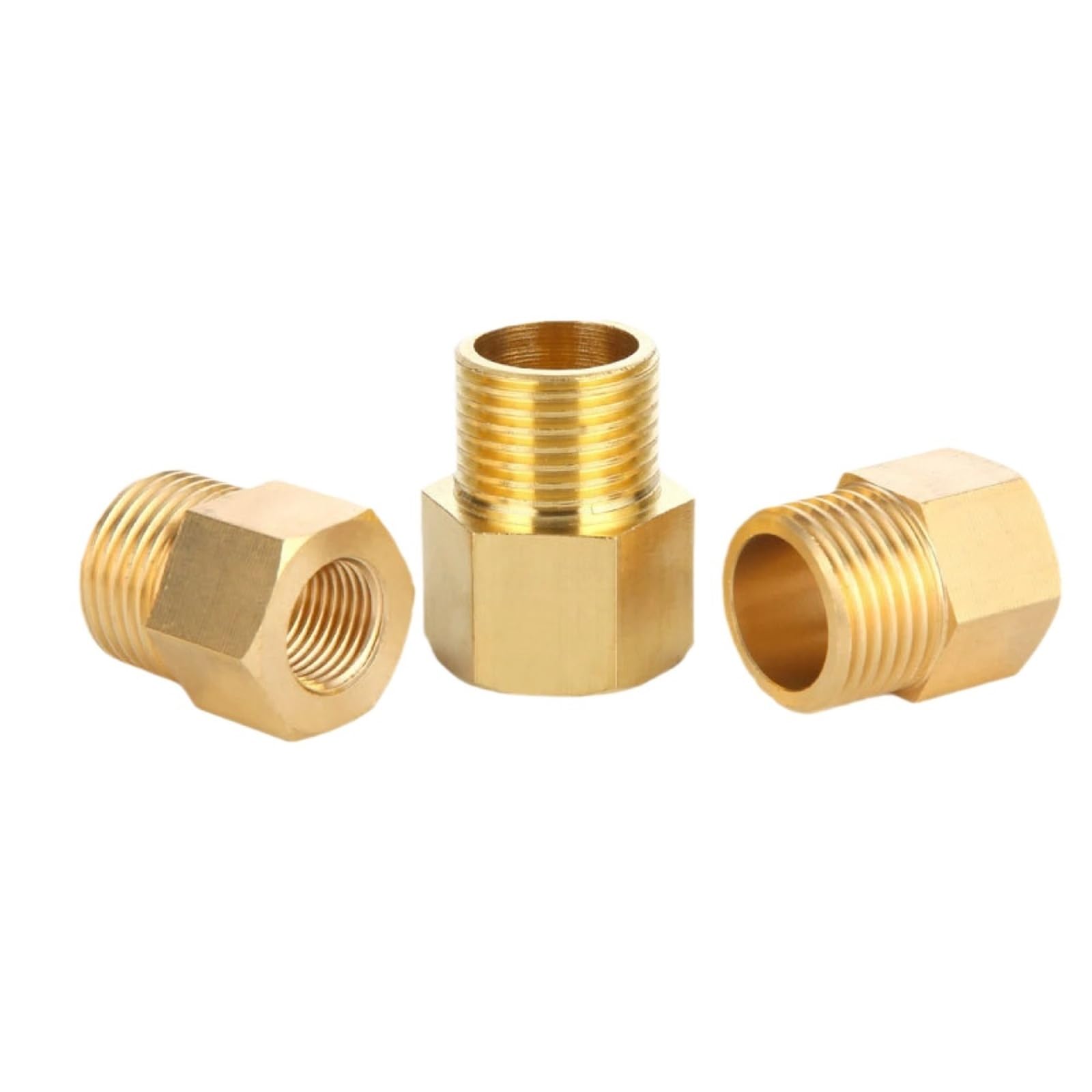 Boccola Di Riduzione In Ottone 10 pezzi adattatore for tubo in ottone 1/2 3/4 1/4 pollici maschio a femmina connettore filettato riduttore for la conversione delle dimensioni(F-M-4-6-10PCS)