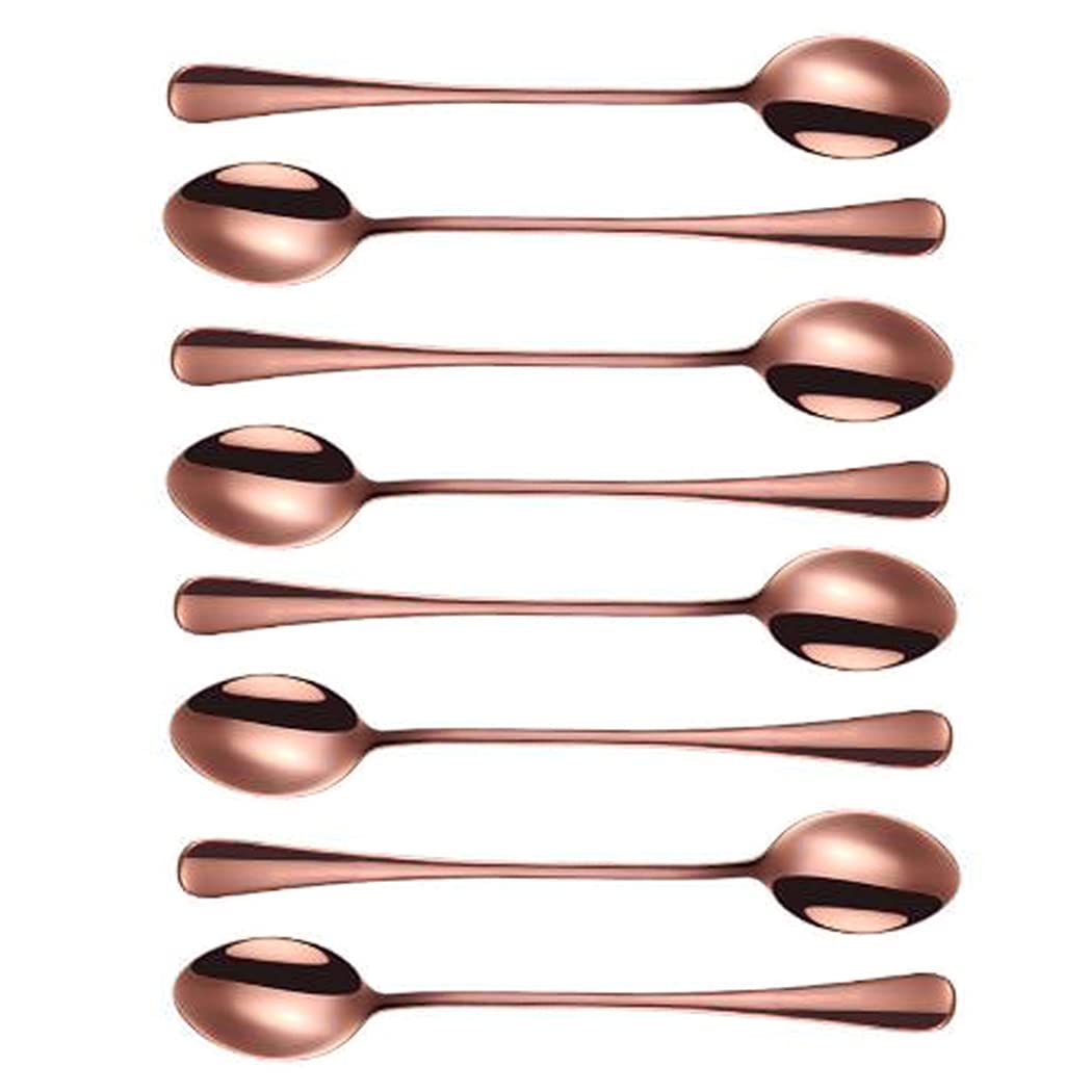 Hoshen 7.6 Inch Stainless Steel Ice Spoon, Mixing Spoon, Long-Handled Dessert Coffee Spoon, Ice Cream Spoon - Image 3