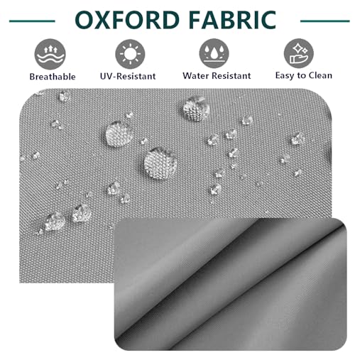 Housses de coussin imperméables 61x55x10 cm gris pour chaise - 4