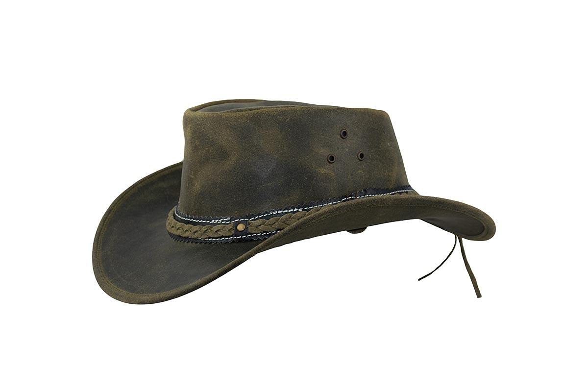 Black Jungle ARAMAC Chapeau de Cowboy, en Cuir, Style Australien