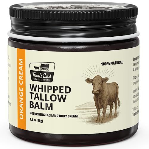 Handmade Whipped Tallow Balm - Orange & Vanilla Cream - Grass Fed & Finished - Infused Organic Jojoba oil - Natural Body Butter for Face, Body & Sensitive Skin (Eczema, Rosacea, Infant to Adult) - Image 2