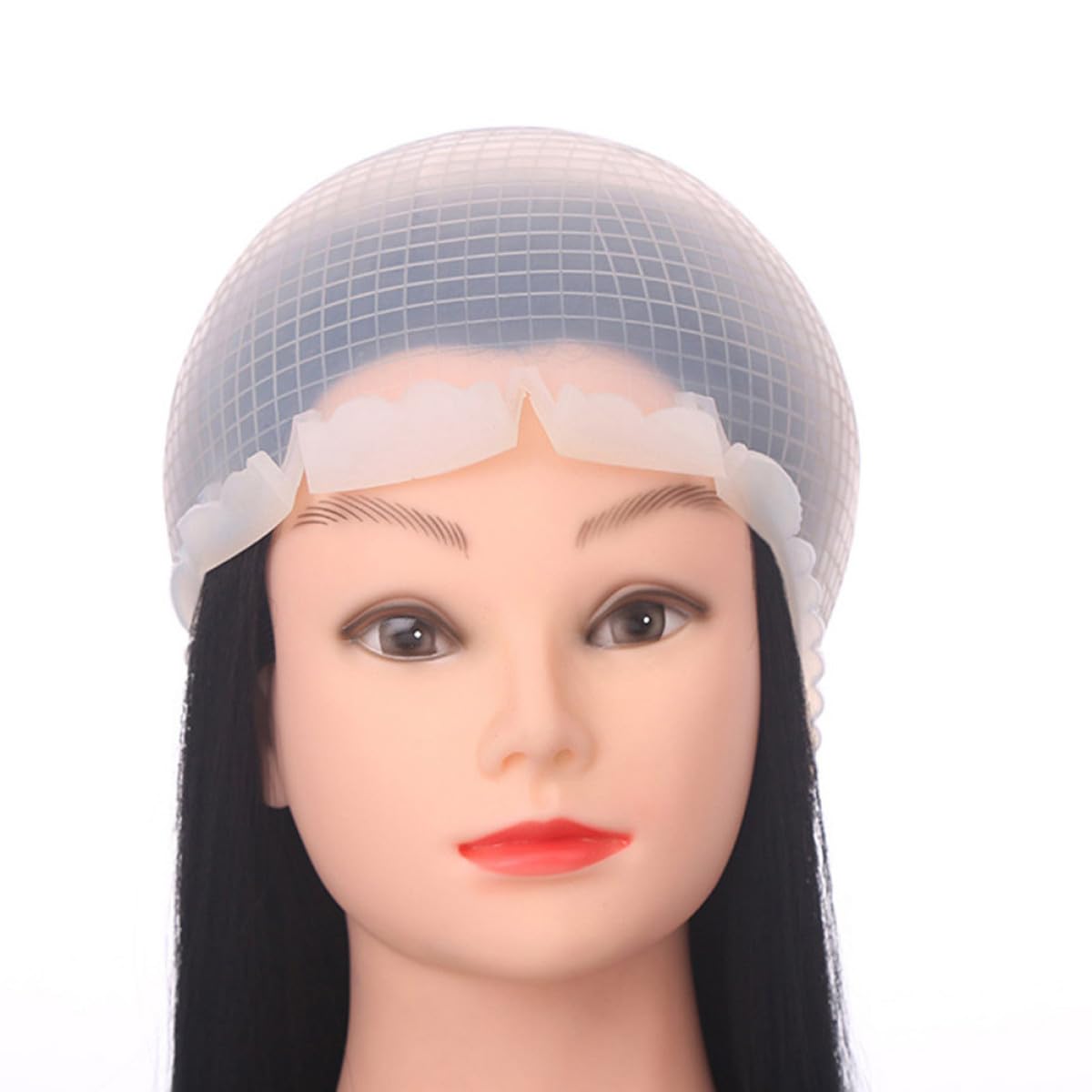 BETOOKY Gorro de Silicona para Mechas Profesional 2 Piezas con Aguja para Teñir el Cabello, Herramienta para Reflejos y Teñido, Accesorio Reutilizable para Peluquería y Cuidado del