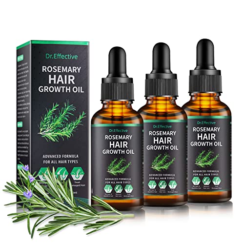 DR.EFFECTIVE Rosemary Hair Growth Oil,100% Pure Natural hair oil Infused with biotin,Organic Rosemary Essential Oil Hair