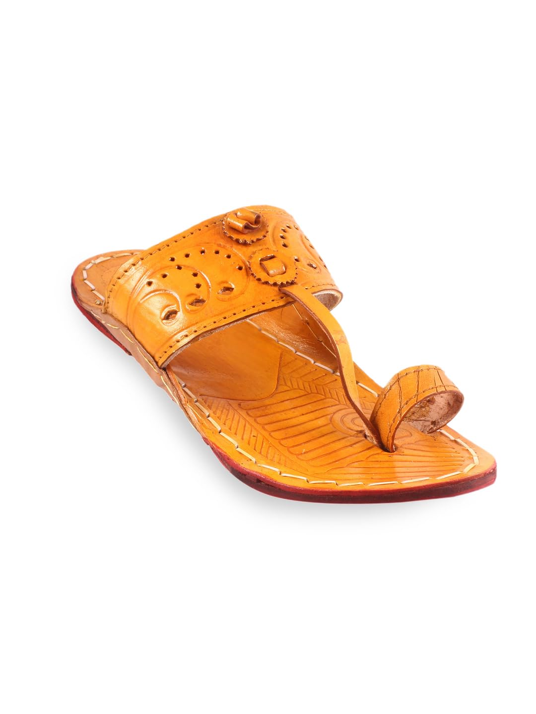 Rajeraj Mens Ethnic Footwear/Kolhapuri Chappal/LeatherFlat/Stylish & Comfortable-yellow (11) (B0D4YGJXP1) Amazon Price History, Amazon Price Tracker