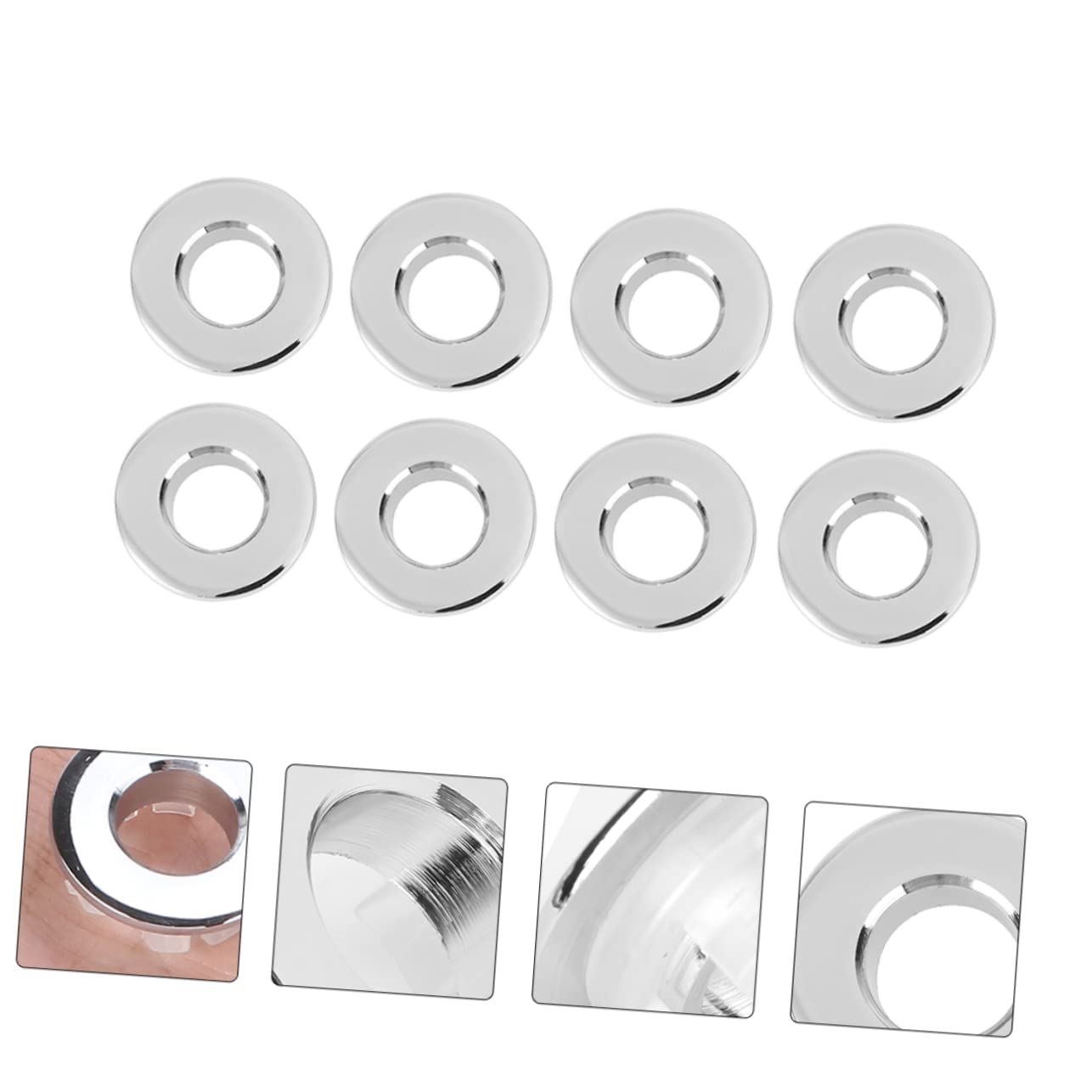 SHINEOFI 3 Set Spina Del Foro Del Bacino in Ceramica Tappo Del Foro Del Lavandino Tappo Del Lavandino Drenare Lavandino Del Bagno Lavello Universale Tappo Di Scarico Argento Rame 8 Pezzi*3