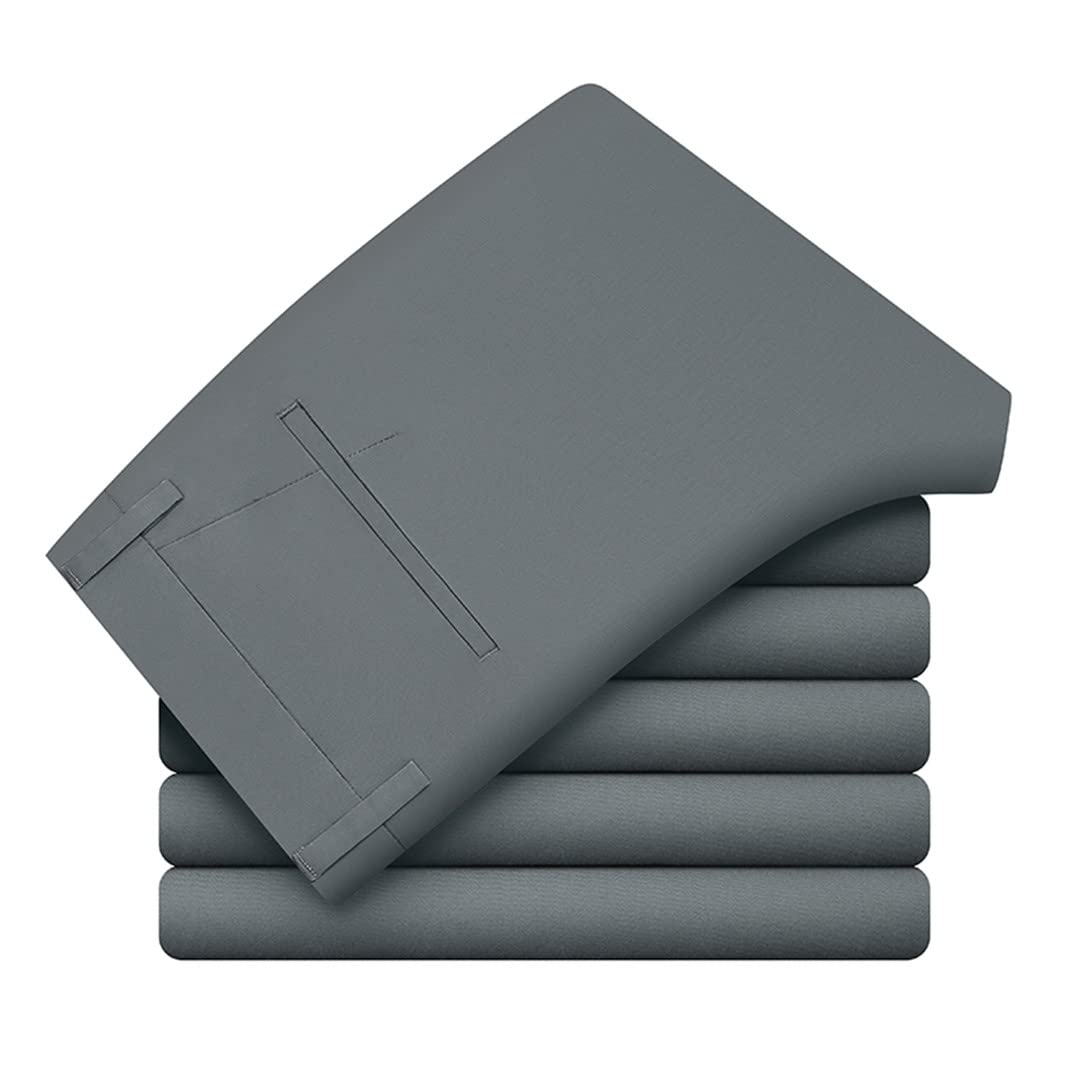 Suwequest Pantaloni Casual Sottili da Uomo Dritti da Uomo Primavera Estate Pantaloni Elasticizzati in Cotone da Uomo