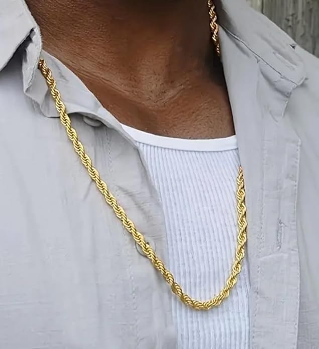 14k Yellow Gold Solid Rope Diamond Cut Chain Necklace with Lobster Claw Clasp, Jewelry Gift for Women Men, 1.5-3 mm, 16-30 inch4