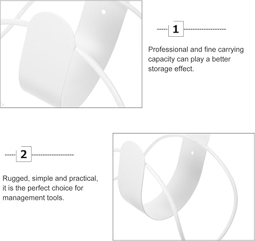 Miniatura 9 de Yardwe Soporte de manguera de jardín de metal, colgador de manguera de alta resistencia, ganchos de manguera de agua para montaje en pared,