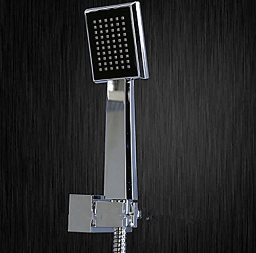 Ensemble de douche chromé Gowe avec pommeau LED 30,5 cm mural