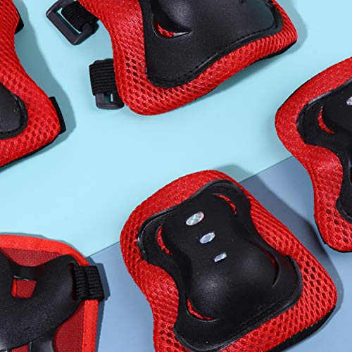 STOBOK 6Pcs Bike Guardas Set 3 Em 1 Set Ao Ar Livre Esportes Joelho Pulso Cotovelo Pad Patinação Cic