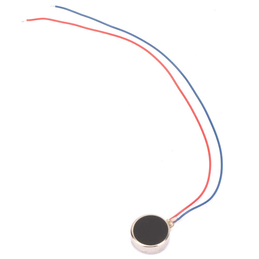 5pcs DC 3V 80mA Mini Vibration Motors Flat Button Type Micro DC Vibrating Motor (34MM)