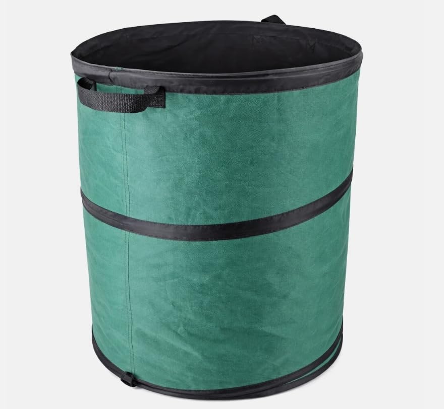 Faboer Large 120L Heavy Duty Pop-Up Garden Waste Bin Bag with Handles - Reusable & Strong Refuse/Rubbish Sack for Garden Leaves Bin Bag Clean up