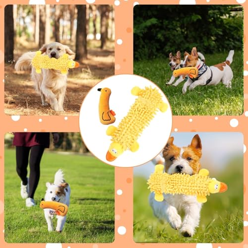 MXYZQDE 2 PCS Anti Stress Ente Hund, hundespielzeug langlebig und bissfest Kuscheltier für Hunde ideal zur Stressbewältigung für Ihre Fellnase und Spielzeug für Hundewelpen und ältere Hunde