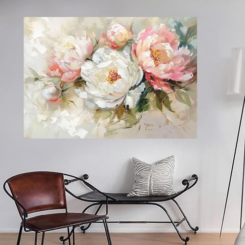 Impression de peinture florale de qualité tableau mural encadré WODJEM