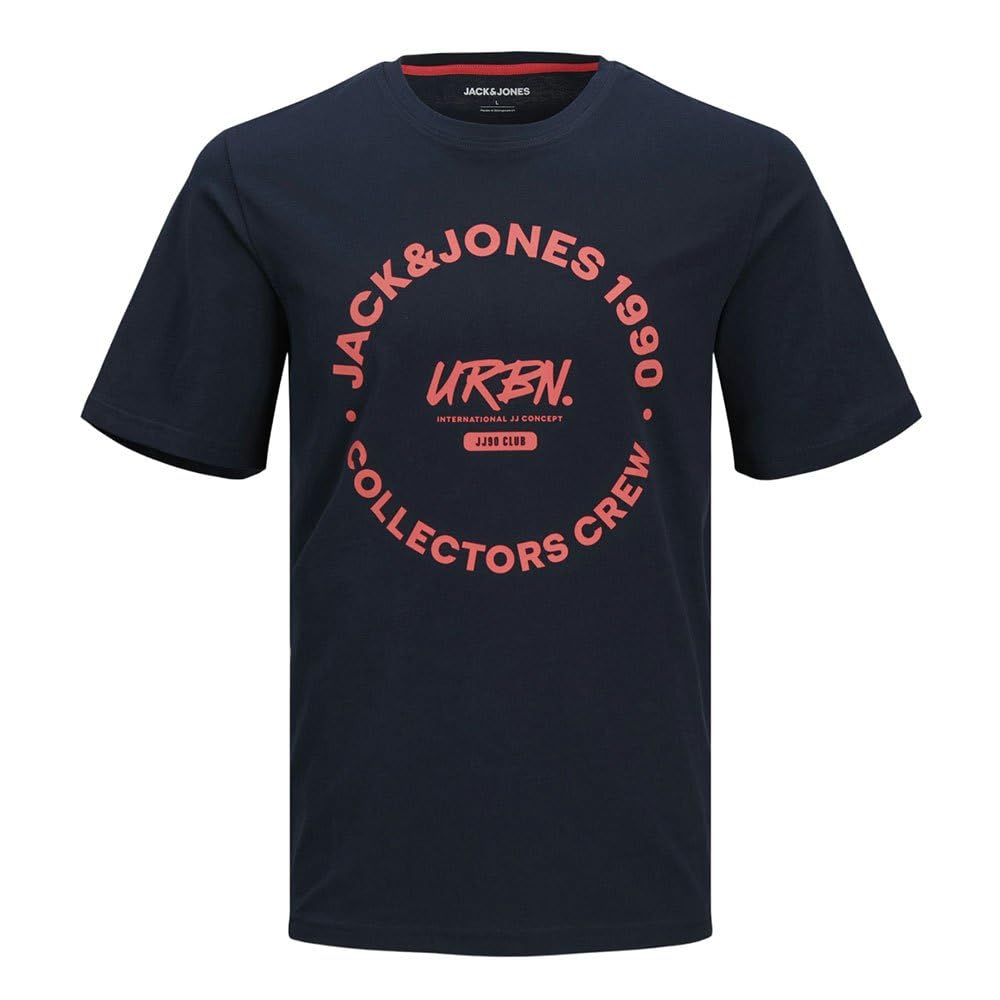 JACK & JONES Men's Jjsimon Tee SS Crew Neck T-Shirt