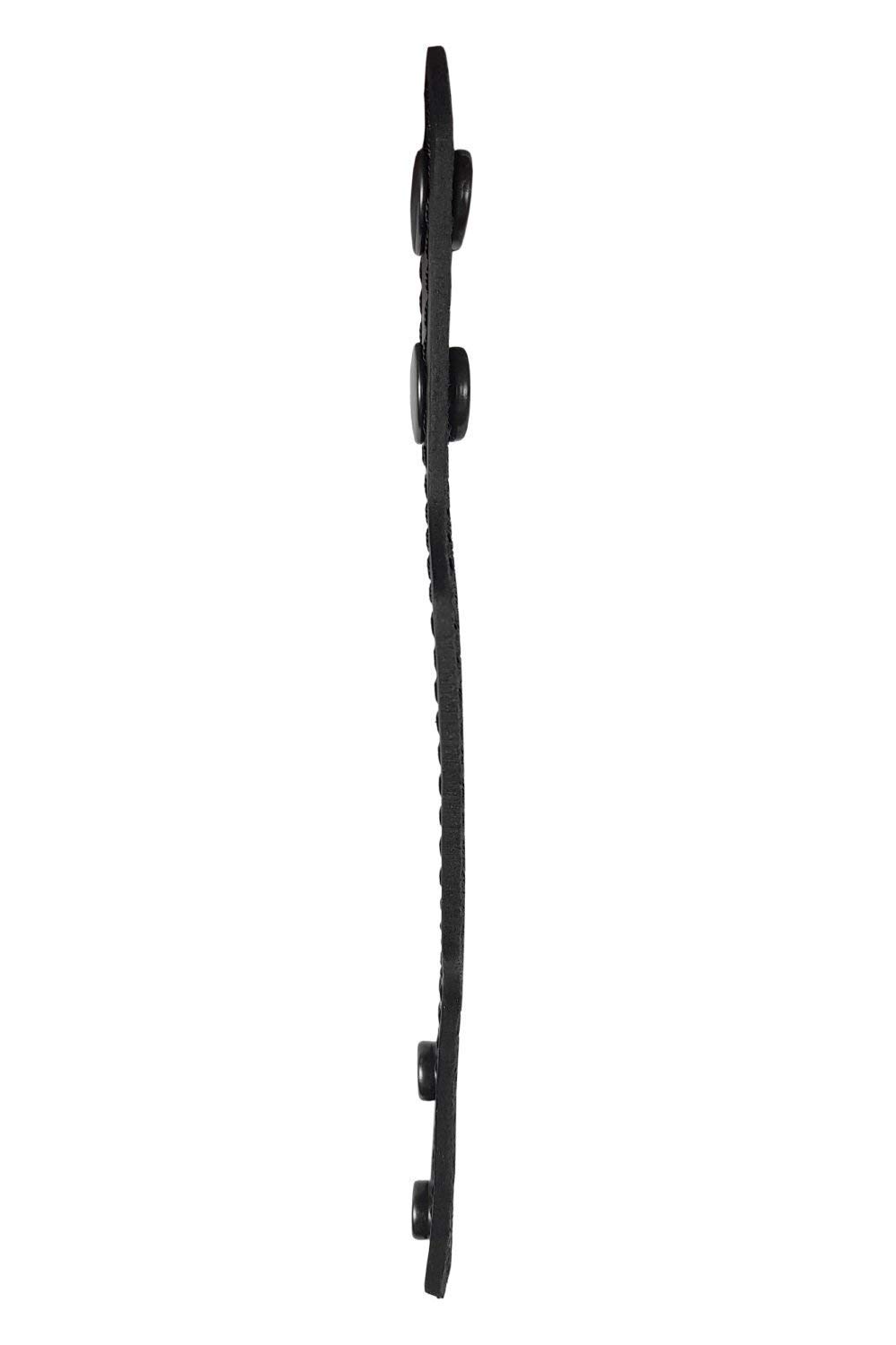 VlaMiTex Fermacintura in Vera Pelle Nera – 4 cm / 5 cm Belt Keeper per Cintura & Cintura di Servizio – Pelle circa 2,8 mm