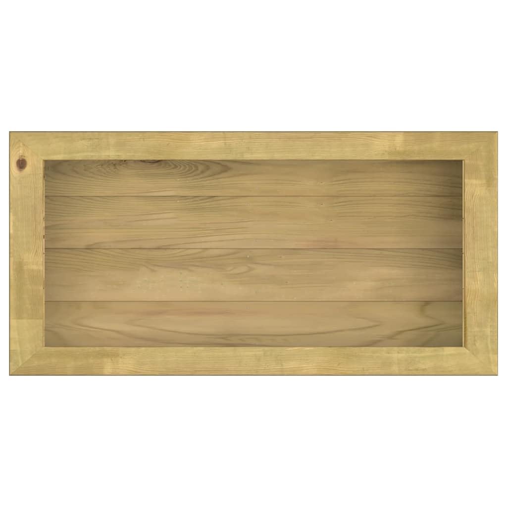 Podniesiona donica 100x50x50 cm impregnowane drewno sosnowe odporna na czynniki pogodowe, duża drewniana skrzynia ogrodowa na balkon, taras i patio do uprawy kwiatów i roślin, łatwy montaż