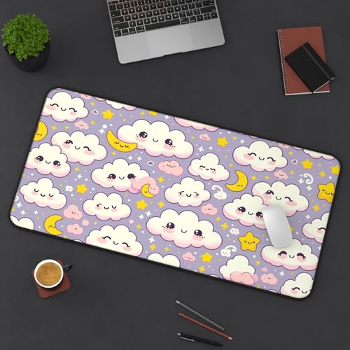 Tapis de souris kawaii nuages pour un espace de travail apaisant
