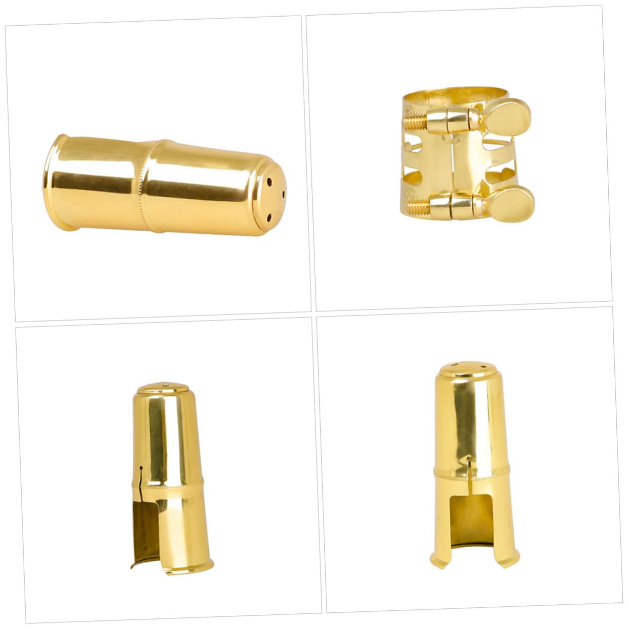 ifundom 4sätze Saxophon Zubehör Mit Einstellbarer Metallklemme Geeignet Für Alt Und Tenorsaxophon Einfache Installation Langlebig Und Leicht Zu Reinigen