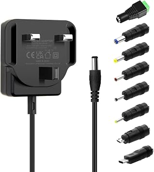 Aclorol 5V 1A DC Power Supply Adapter AC 100-240V to DC 5 V 1A 5W Universal Power Adapter Converter Transformer for Router Audio/Video Security Cameras 5V LED Strip with 8 Connector DC Plug UL Listed