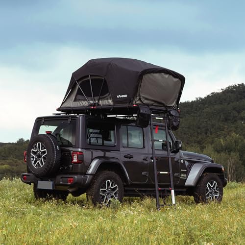 Rooftop Tent Hardshell for Camping - Easy Setup Durable Roof Top Tent with Ladder for 2-3 People,...