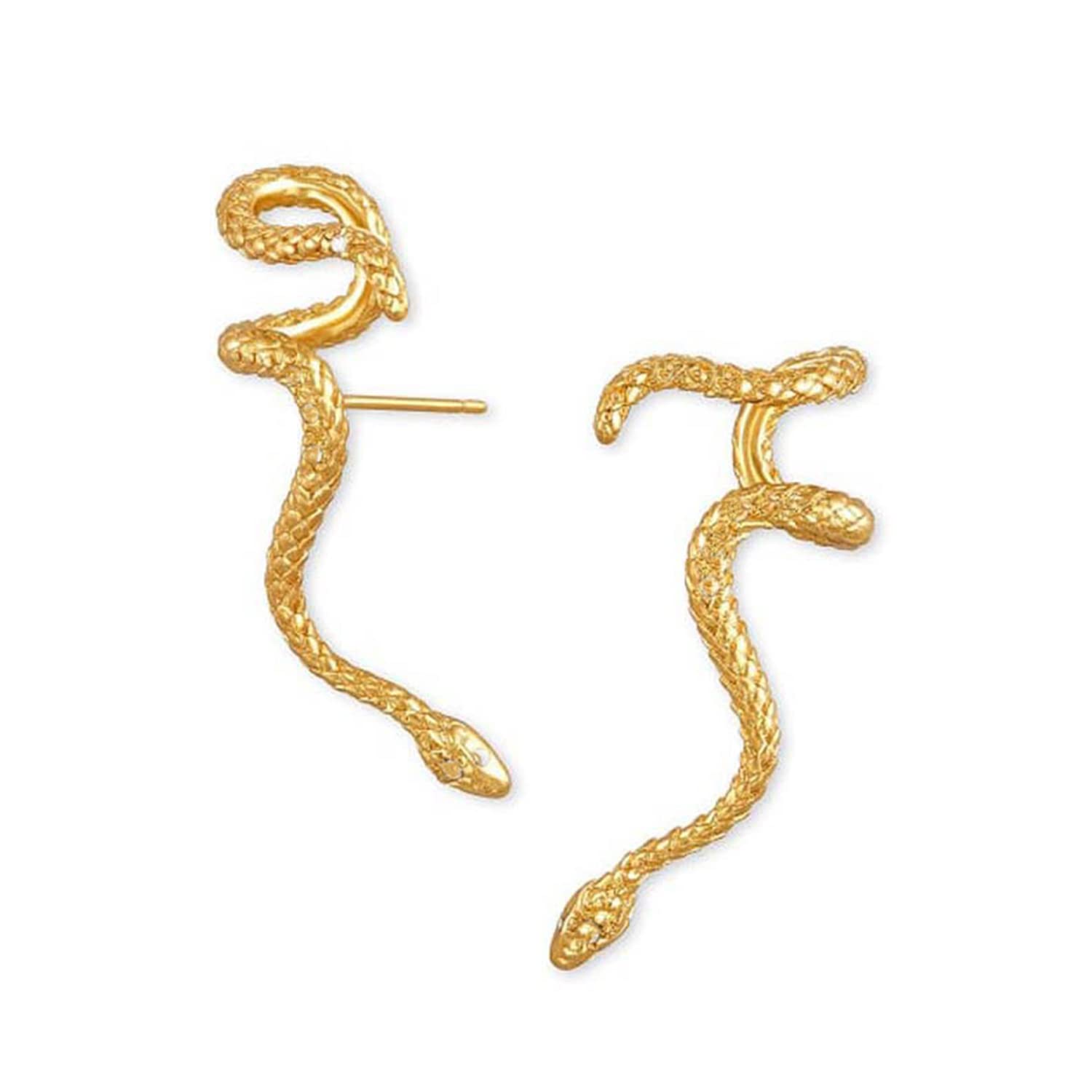 T-ztossGold Punk Snake Cuff Wraps Crawler Climber Studs Earrings for Women Dainty Cartilage Piercing Statement Jewelry
