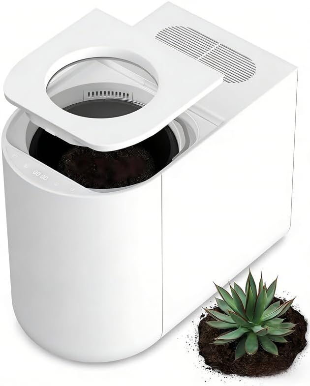Indoor Countertop Composter Kitchen Compost Bin Turns Food Waste into Dry Compost