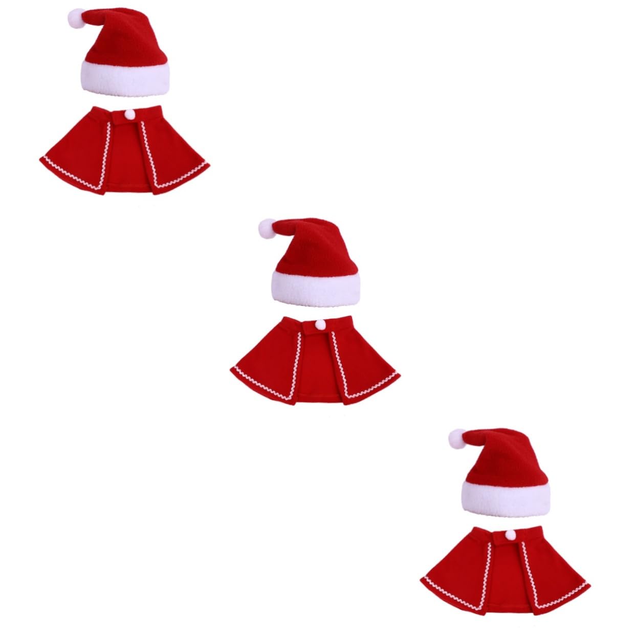 HMJGDHX 6 Pezzi di Vestiti per Animali Domestici di Natale Mantello per Cani Costume Divertente per Animali Domestici Vestiti Cosplay per Festa di Cappello per Cucciolo di Cane