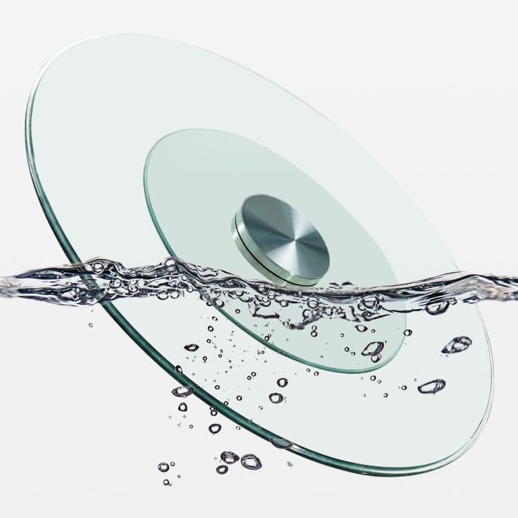WYRMB Table Tournante Lazy Susan En Verre Trempé De 30 Po Avec Système D'assistance Pivotante, Plateau Rotatif Rond, Grand Plateau De Service, Rotation Silencieuse Et Fluide.Si