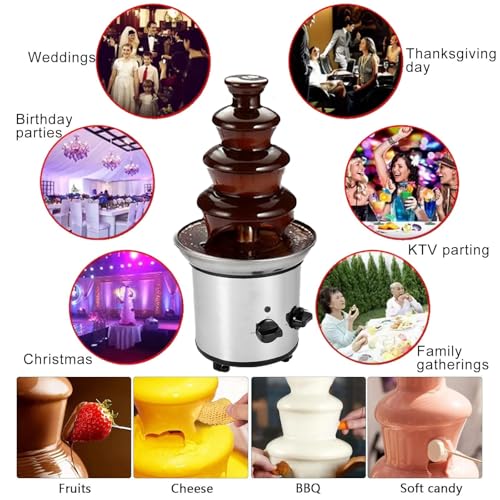 Fuente de Chocolate Eléctrica 4 Capas con Calefacción 170W miniatura 7