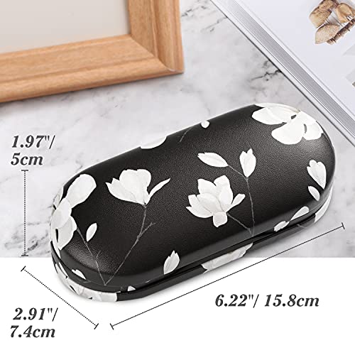 Image of MoKo Double Eyeglass Case, Contact Lens Case with Mirror Tweezers Remover, 2 in 1 Double Sided Portable Contact Lens Box Holder Container Soak Storage Kit Sunglasses Pouch for Men & Women