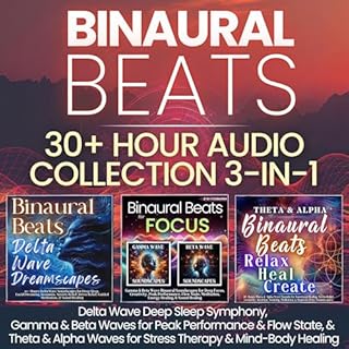 Binaural Beats 30+ Hour Audio Collection 3-in-1 Audiolivro Por Aria Blackstone capa