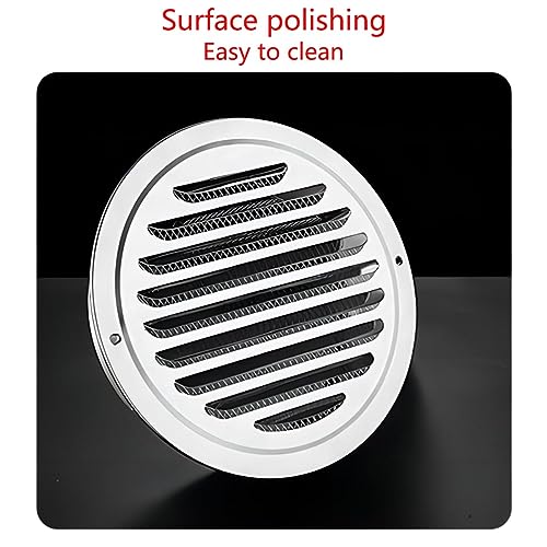 Qrity 304 Stainless Steel Round Ventilation Grill Screen Hood 70mm, Round Extractor Fan Vent Cover Grille Louvre - Image 2