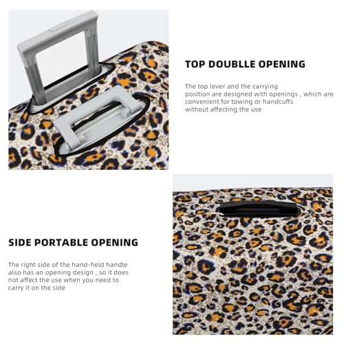 Leopard Print Luggage Covers For Suitcase,Elastic Washable & Stretchable Suitcase Covers For Luggage, Anti-Scratch - Fits 18-32 Inch Luggage-No Luggage Included3