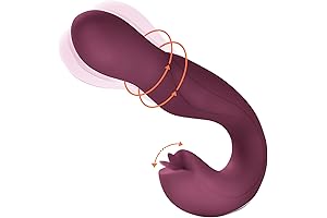 Clitoral Licking Rotating G Spot Vibrator Joi 3 in 1 Clit Tongue Dildo