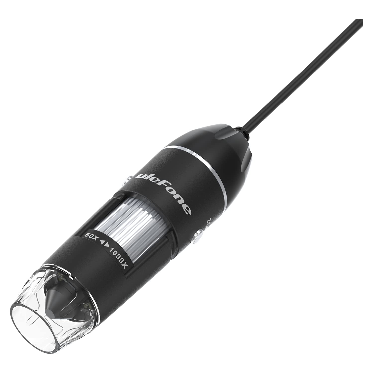 Ulefone uSmart C01 Fotocamera Microscopio Digitale 50X-1000X, 8 LED, Regolabile con Supporto in Metallo Compatibile per Armor 34/33/30 Pro/29/28 Ultra/27/27T/26/24 RugKing Robusto Smartphone, Armor