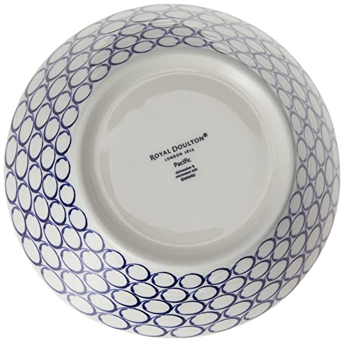 Royal Doulton Porcelain Pacific Mixed Patterns Bowls Set of 6, Blue/White, 5.9" - Image 4
