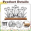 Thyle Metal Spring Tulip Stand Floral Home Decor Tulip Flowers Farmhouse Decor Metal Tray Spring Flower Art Supplies Table Centerpiece Home Party Decoration(12.4 x 11.8 Inches) #2