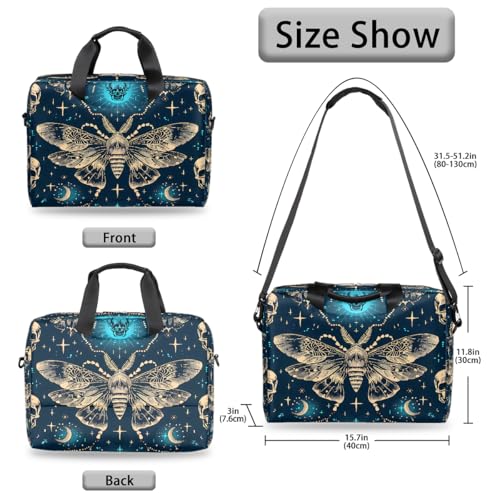 Maletín para portátil diseño retro gótico calavera mariposa miniatura 6