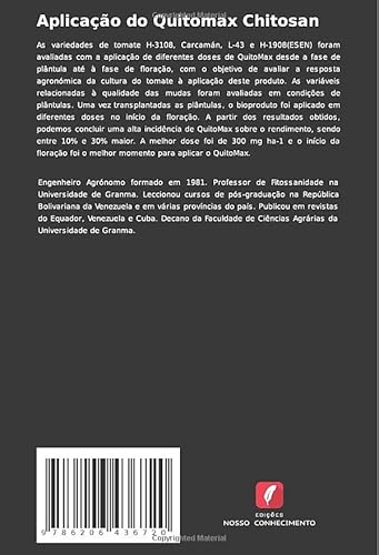 Aplicação do Quitomax Chitosan: em The Cultivation of Tomato Solanum Lycopersicum, L (Portuguese Edi