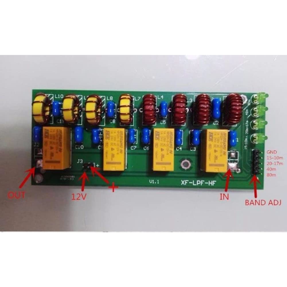 XF-LPF-HF Filtre 12 V 100 W HF Passage profond LPF Unité LPF 3,5 MHz-30 MHz Kits de bricolage