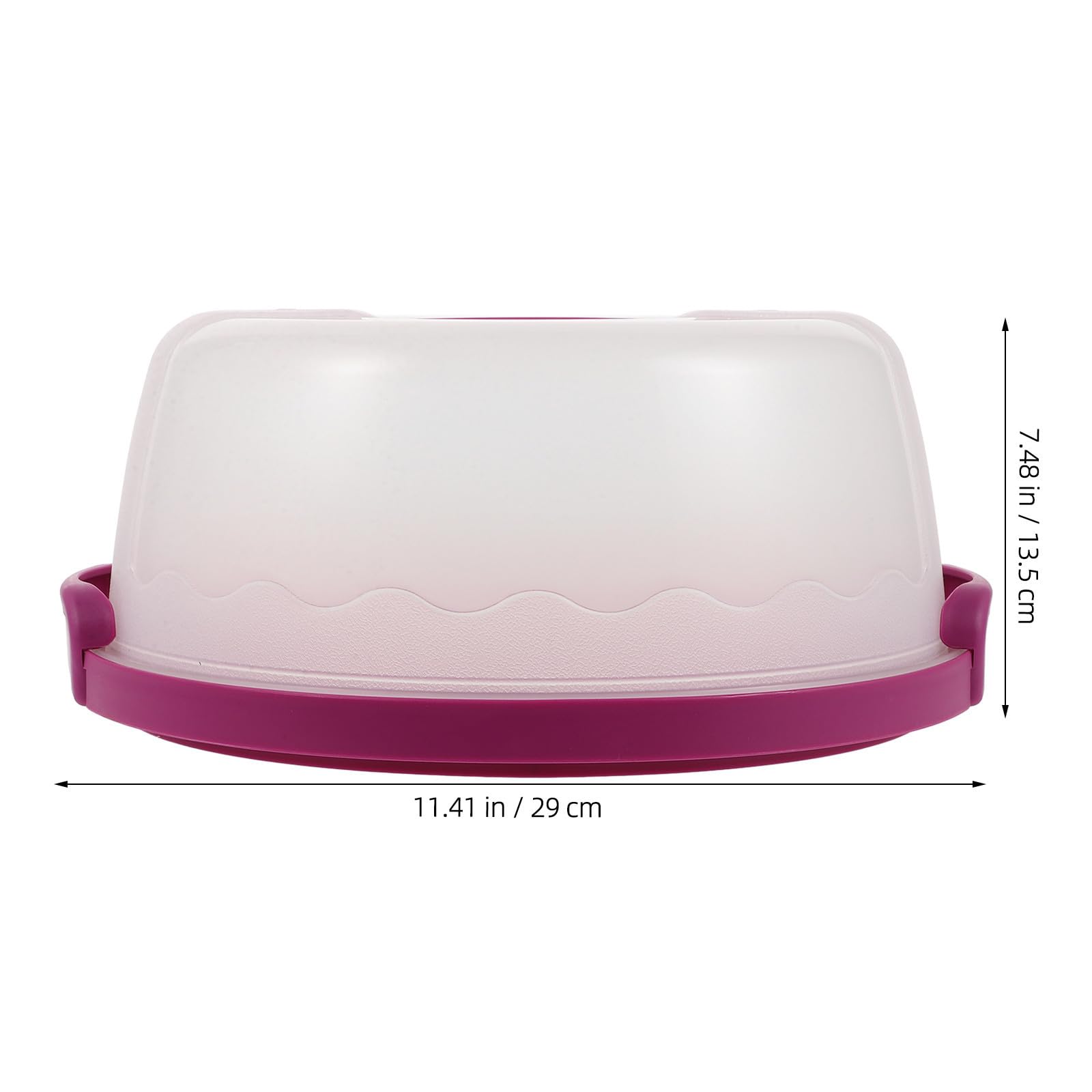 Caja para Pasteles Reutilizable de Plástico Redonda de 6 a 8 Pulgadas Tapa y Asa para Transportar y Conservar Tartas