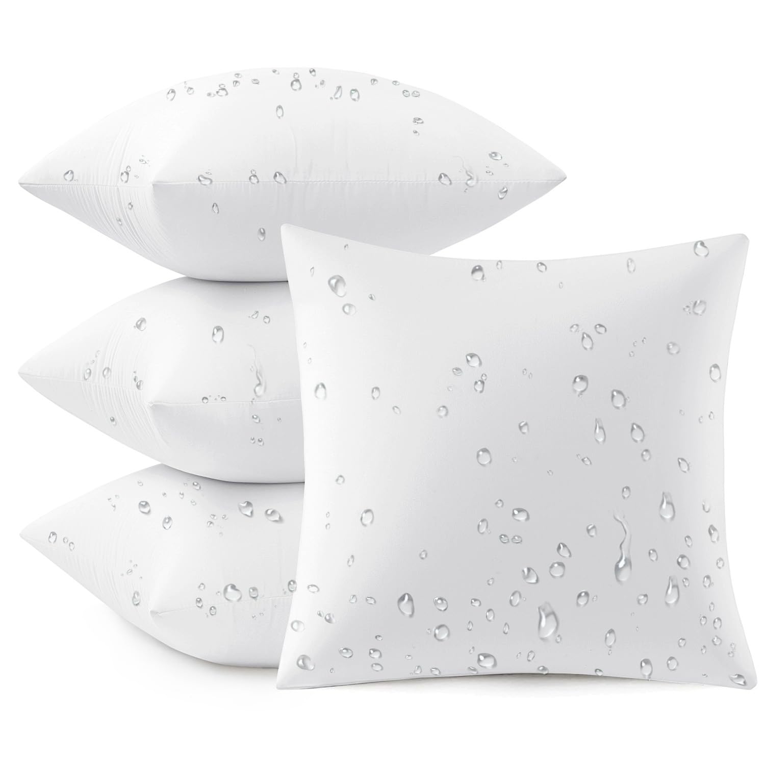 MIULEE Outdoor Pillow Inserts 18x18 Pack of 4 Waterproof Throw Pillow Inserts Decorative 100% Virgin Fibers Filling for Patio Sofa Couch - 2