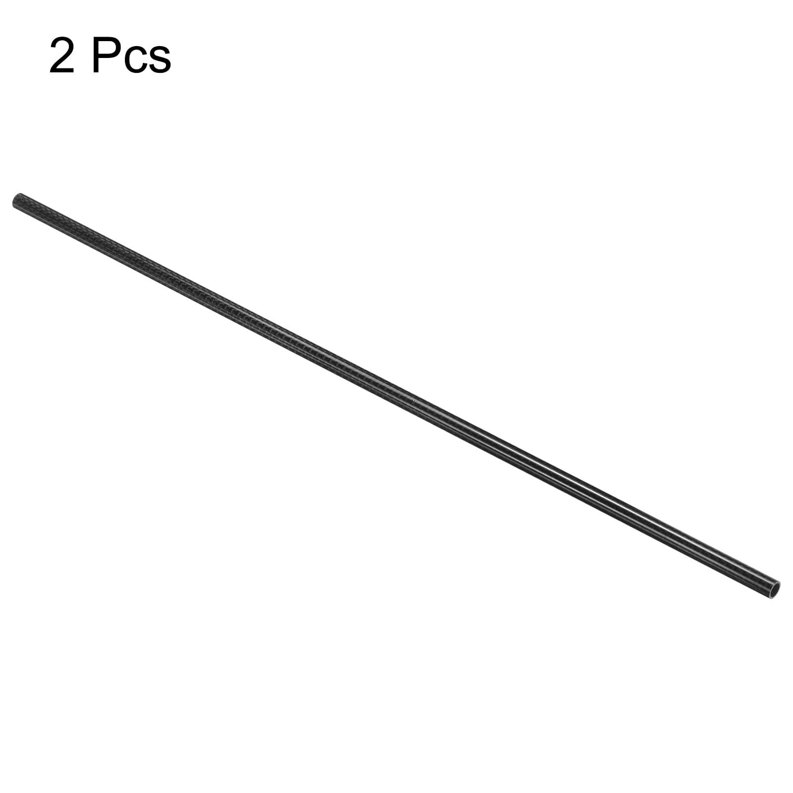 QUARKZMAN 2Pcs Tubes En Fibre De Carbone 6 X 8 X 420Mm Surface Brillante Tige En Carbone Naturel Enroulée En 3K Pour Avion Rc, Multicoptère, Quadcoptère