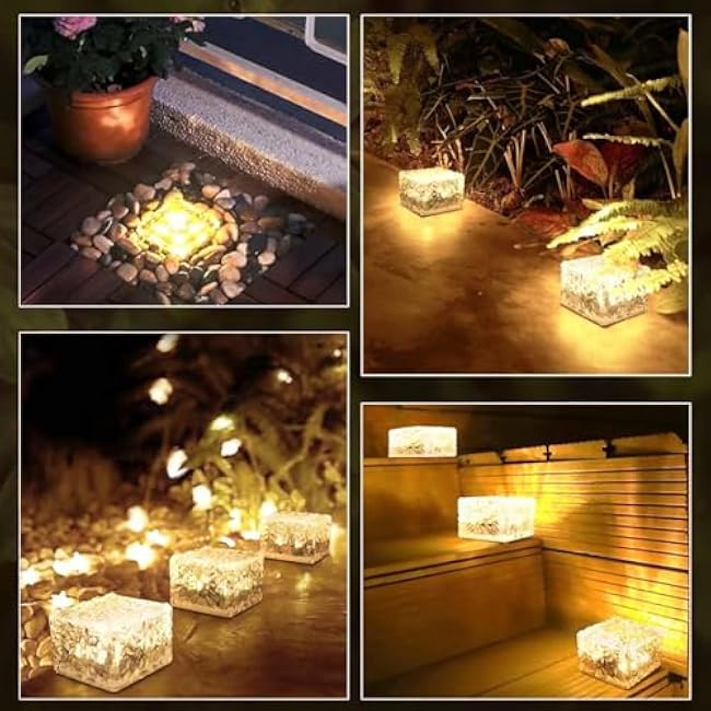 Solar Outdoor Lights - 3 Pack Solar LED Landscape Lights for Garden, Courtyard, Pathway and Christmas Festives