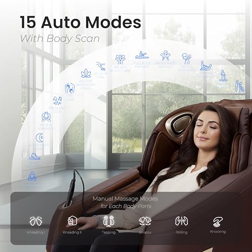 Titan Quantum Massage Chair | Brown | Full Body & Zero Gravity Features | Customizable Massage Programs - Image 4