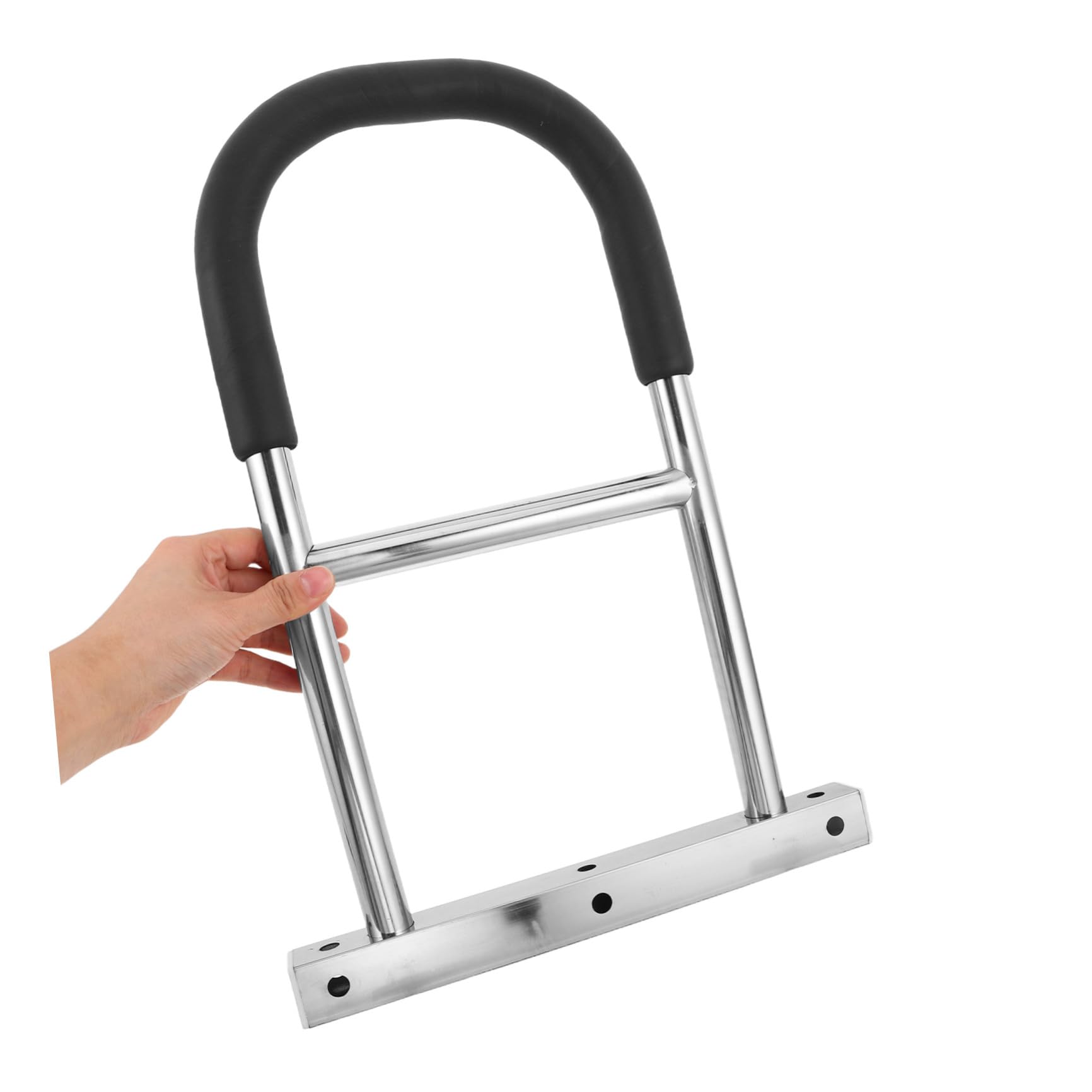 Kisangel Barandilla de Cama de Seguridad 44x30x3cm para Personas Mayores, Barandilla de Noche Extraíble, Acero Inoxidable y Esponja Ayuda para Levantarse Cama para Cuidado Hogar